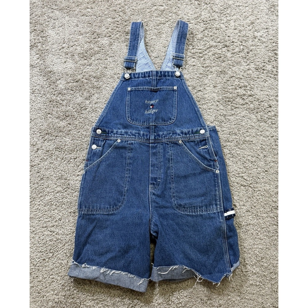 Tommy Hilfiger Overalls Kids L Y2K Workwear Gorpcore Carpenter Rancher Blue